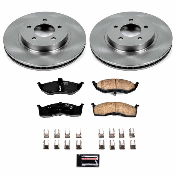 PowerStop OE Stock Replacement Low-Dust Ceramic Brake Pad and Rotor Kit
