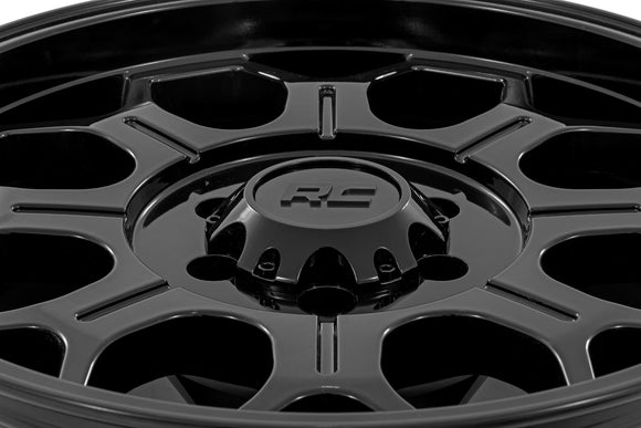 20x9 Rough Country 77 Series Gloss Black 6x135 ET18 Wheel Rim