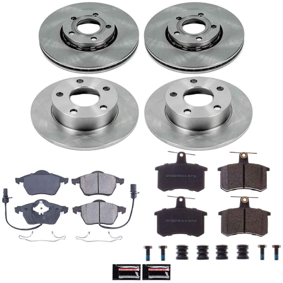 PowerStop OE Stock Replacement Low-Dust Ceramic Brake Pad and Rotor Kit