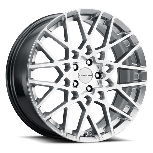 20x8.5 Vision 474 Recoil Hyper Silver 5x114.3 5x4.5 ET35 Wheel Rim