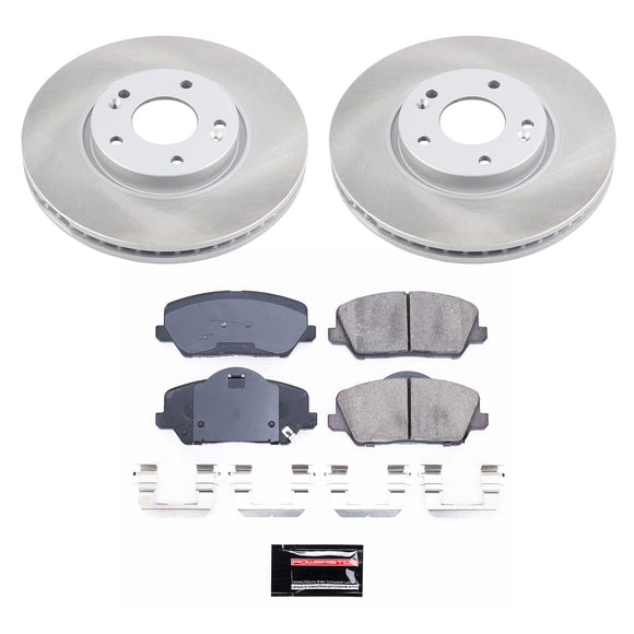 PowerStop Semi-Coated Rotor and Low-Dust Ceramic Brake Pad Kit