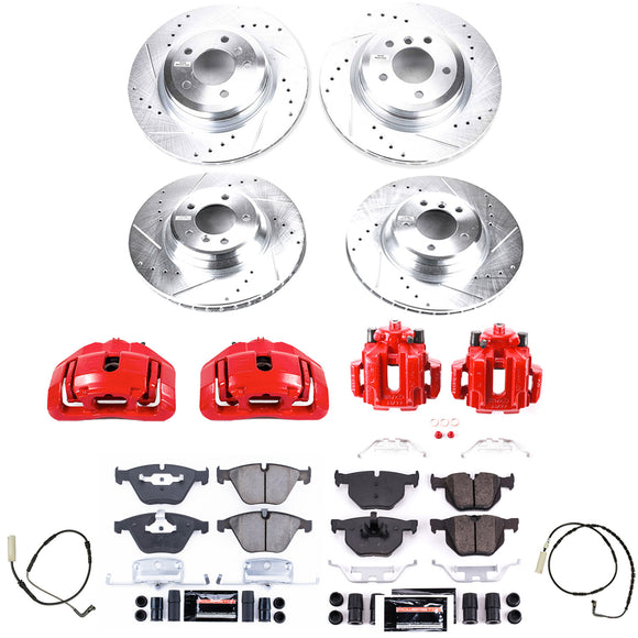PowerStop Z23 Daily Driver Carbon-Fiber Ceramic Pads Drilled & Slotted Rotor & C