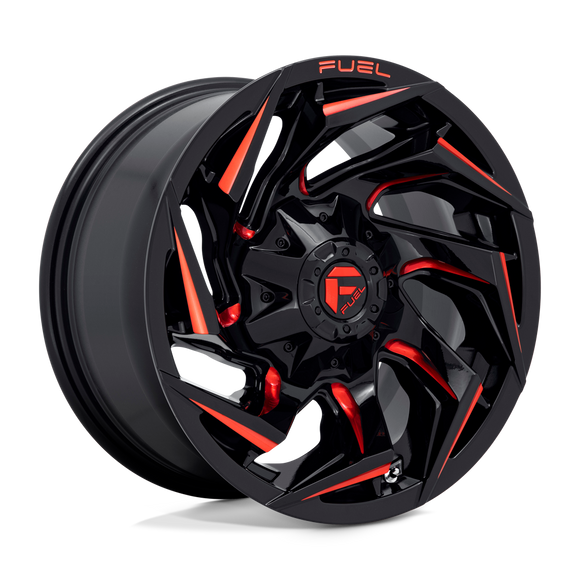 20x9 Fuel Off-Road D755 Reaction Gloss Black Milled Red Tint 8x170 ET1 Wheel