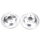 PowerStop Evolution Drilled Slotted Rotors Pair Rear For BMW 325xi