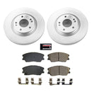 PowerStop Genuine Geomet Coated Rotor and Low-Dust Ceramic Brake Pad Kit
