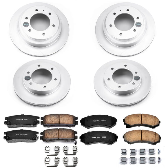 PowerStop Genuine Geomet Coated Rotor and Low-Dust Ceramic Brake Pad Kit