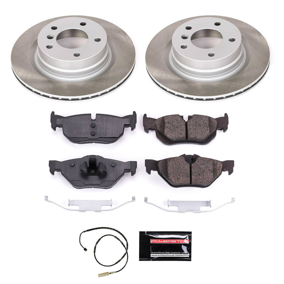 PowerStop Semi-Coated Rotor and Low-Dust Ceramic Brake Pad Kit