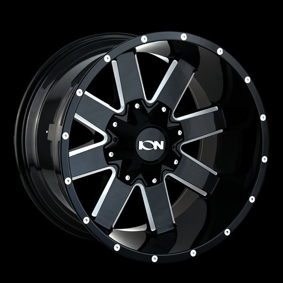18x9 ION 141 Gloss Black Milled 6x135/139.7 ET0 wheel/rim