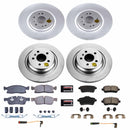 PowerStop Genuine Geomet Coated Rotor and Carbon-Fiber Ceramic Brake Pad Kit