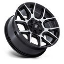 17x8.5 Moto Metal MO813 Mason Gloss Black Machined Face 6x139.7 ET0 Wheel