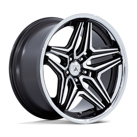 20X9 Asanti Black ABL-46 Duke Gloss Black Machined 5X115 ET15 Wheel Rim