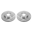 PowerStop Evolution Drilled Slotted Rotors Pair Front For Mazda CX-5