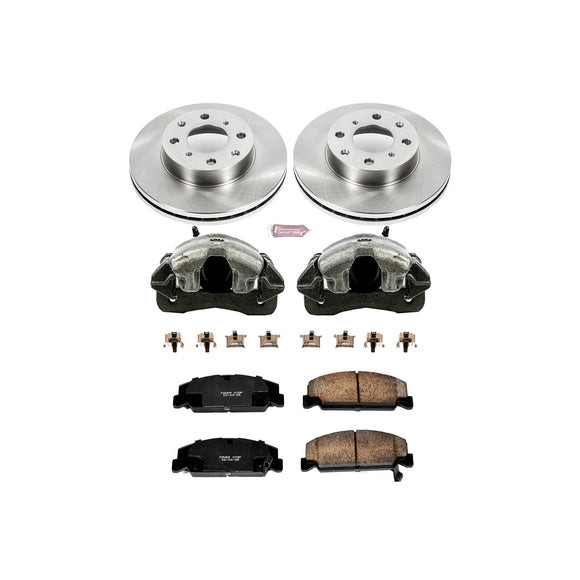 PowerStop OE Stock Replacement Low-Dust Ceramic Brake Pad, Rotor and Caliper Kit