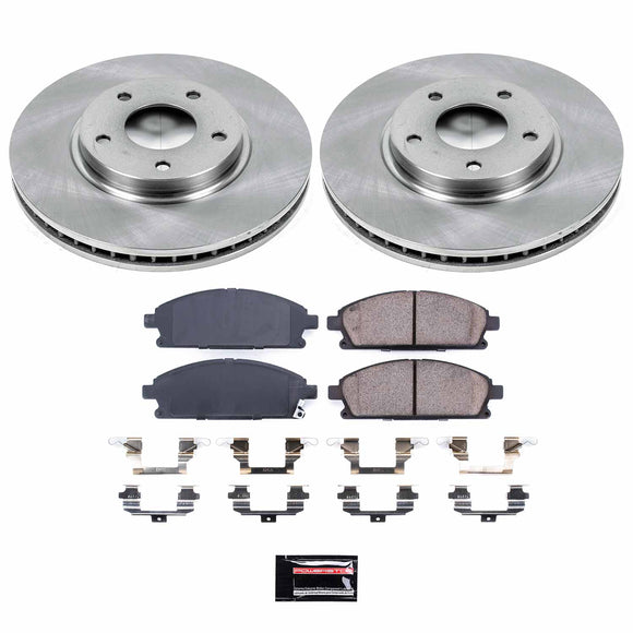 PowerStop OE Stock Replacement Low-Dust Ceramic Brake Pad and Rotor Kit