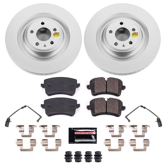 PowerStop Genuine Geomet Coated Rotor and Carbon-Fiber Ceramic Brake Pad Kit