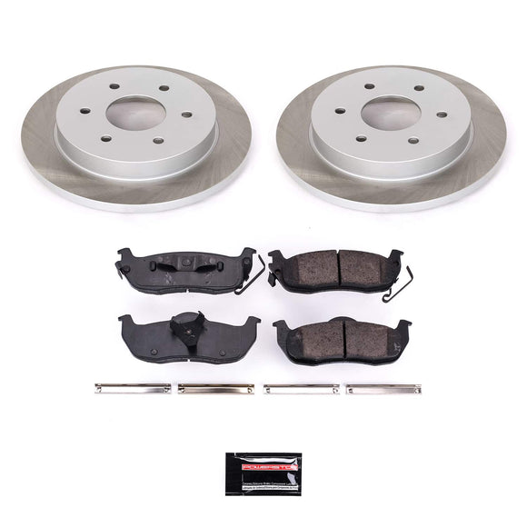 PowerStop Semi-Coated Rotor and Low-Dust Ceramic Brake Pad Kit