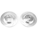 PowerStop Evolution Drilled Slotted Rotors Pair Rear For Mercedes-Benz S550
