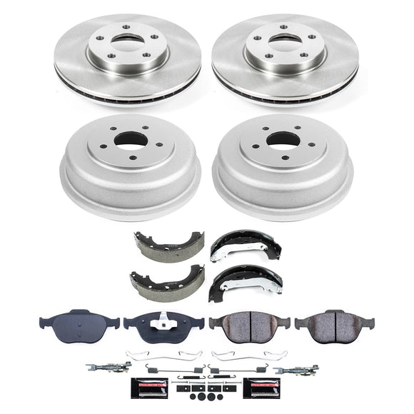 PowerStop Semi-Coated Rotor and Low-Dust Ceramic Brake Pad Kit