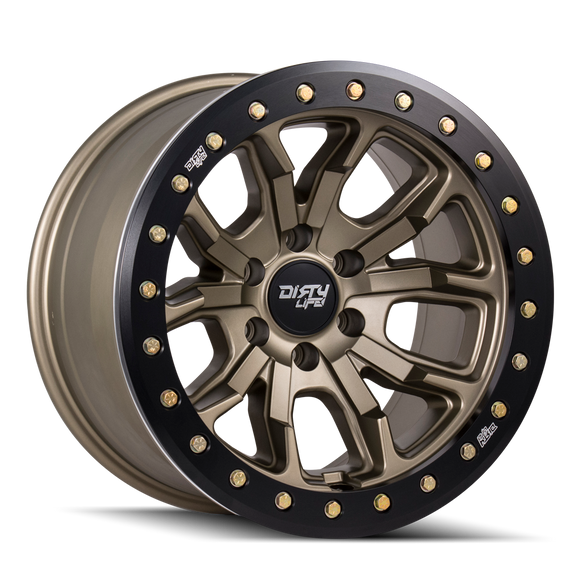 17X9 Dirty Life DT-1 Gold-Satin Wheel/Rim 8x170 ET-12 9303-7970MGD