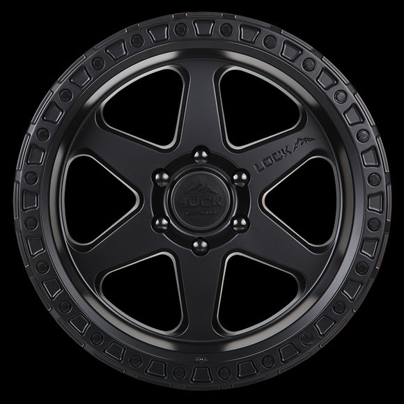 18x9 Lock Off-Road Olympus Matte Black Ring 5x127 5x5 ET-12 Wheel Rim