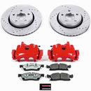 PowerStop Z26 Street Performance Ceramic Brake Pad, Drilled Slotted Rotor, and C