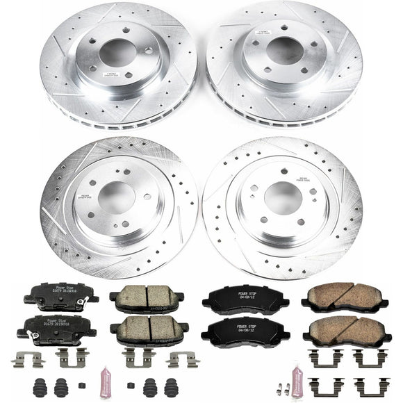 PowerStop Z23 Daily Driver Carbon-Fiber Ceramic Brake Pad and Drilled & Slotted