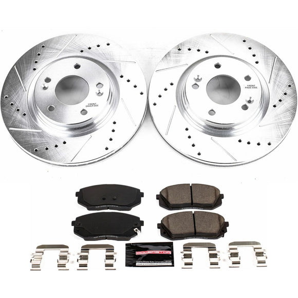 PowerStop Z23 Daily Driver Carbon-Fiber Ceramic Brake Pad and Drilled & Slotted