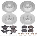 PowerStop Genuine Geomet Coated Rotor and Carbon-Fiber Ceramic Brake Pad Kit