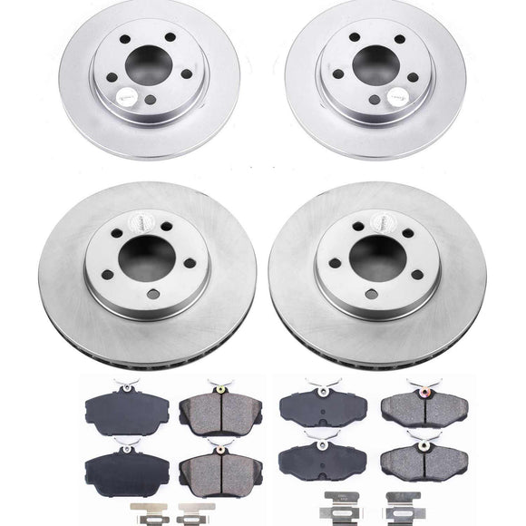 PowerStop Genuine Geomet Coated Rotor and Low-Dust Ceramic Brake Pad Kit