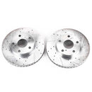 PowerStop Evolution Drilled Slotted Rotors Pair Front For Toyota Tacoma