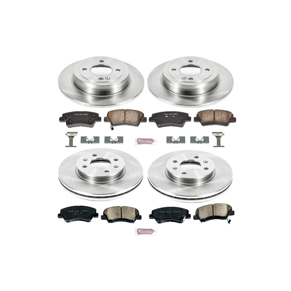 PowerStop OE Stock Replacement Low-Dust Ceramic Brake Pad and Rotor Kit
