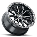17x9 Vision 405 Korupt Gloss Black Milled Spoke 6x135 ET12 Wheel Rim-2