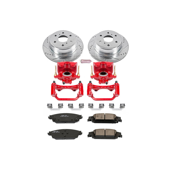 PowerStop Z23 Daily Driver Carbon-Fiber Ceramic Pads Drilled & Slotted Rotor & C