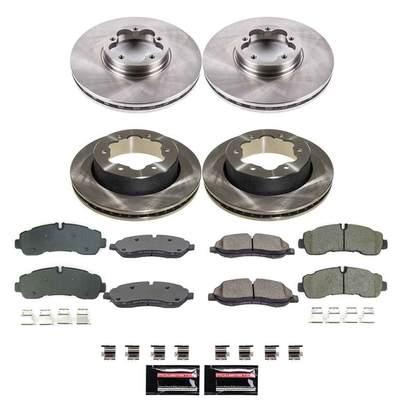 PowerStop OE Stock Replacement Low-Dust Ceramic Brake Pad and Rotor Kit