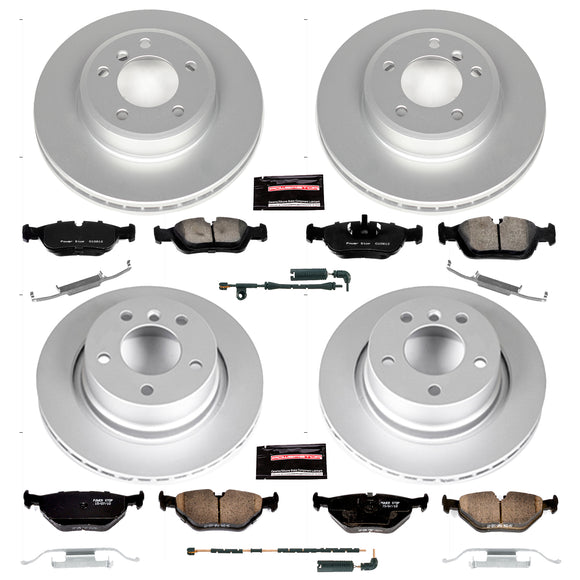 PowerStop Genuine Geomet Coated Rotor and Carbon-Fiber Ceramic Brake Pad Kit