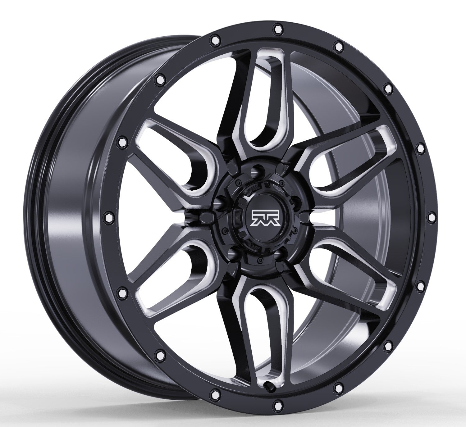 18x9 Mudder Trucker MT317 Barrier Black Milled 5x127 5x5 ET0 Wheel Rim