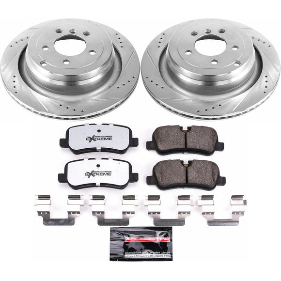 PowerStop Z36 Carbon-Fiber Ceramic Brake Pad with Drilled and Slotted Rotor Kit
