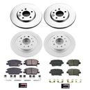 PowerStop Genuine Geomet Coated Rotor and Low-Dust Ceramic Brake Pad Kit