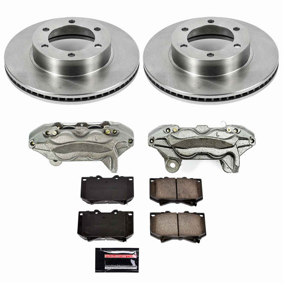 PowerStop OE Stock Replacement Low-Dust Ceramic Brake Pad, Rotor and Caliper Kit