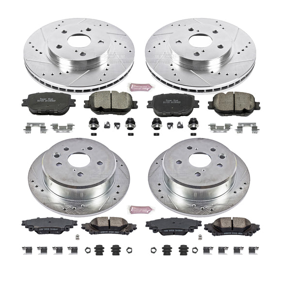 PowerStop Z23 Daily Driver Carbon-Fiber Ceramic Brake Pad and Drilled & Slotted