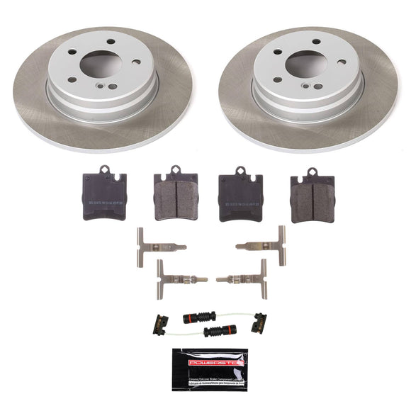 PowerStop Semi-Coated Rotor and Low-Dust Ceramic Brake Pad Kit