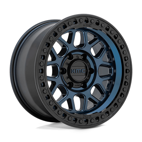 17X8.5 KMC KM549 GRS Blue 6X120 ET0 Wheel Rim