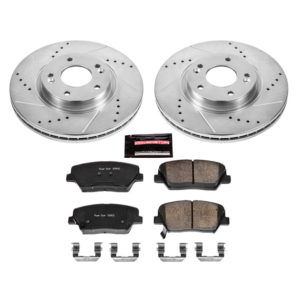 PowerStop Z23 Daily Driver Carbon-Fiber Ceramic Brake Pad and Drilled & Slotted
