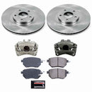 PowerStop OE Stock Replacement Low-Dust Ceramic Brake Pad, Rotor and Caliper Kit