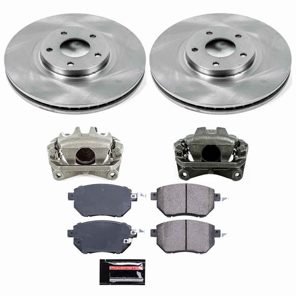 PowerStop OE Stock Replacement Low-Dust Ceramic Brake Pad, Rotor and Caliper Kit
