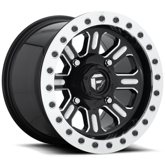 15X7 Fuel UTV D910 Hardline Beadlock Gloss Black-MIL 4X137 ET38 wheel/rim