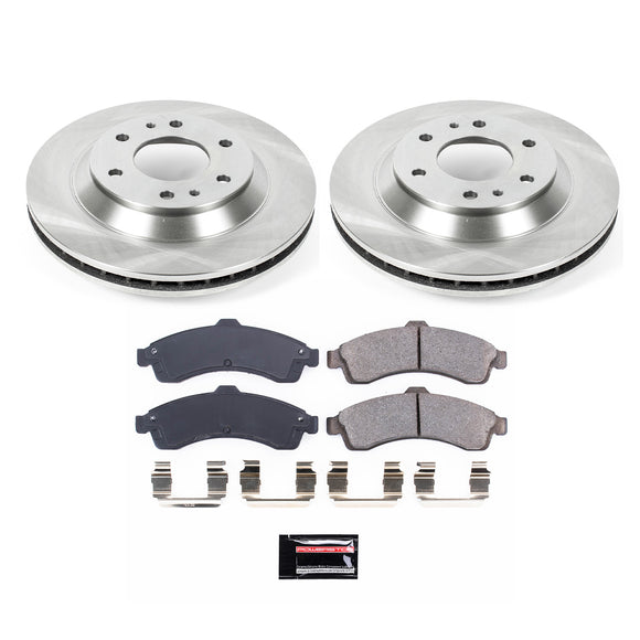 PowerStop OE Stock Replacement Low-Dust Ceramic Brake Pad and Rotor Kit