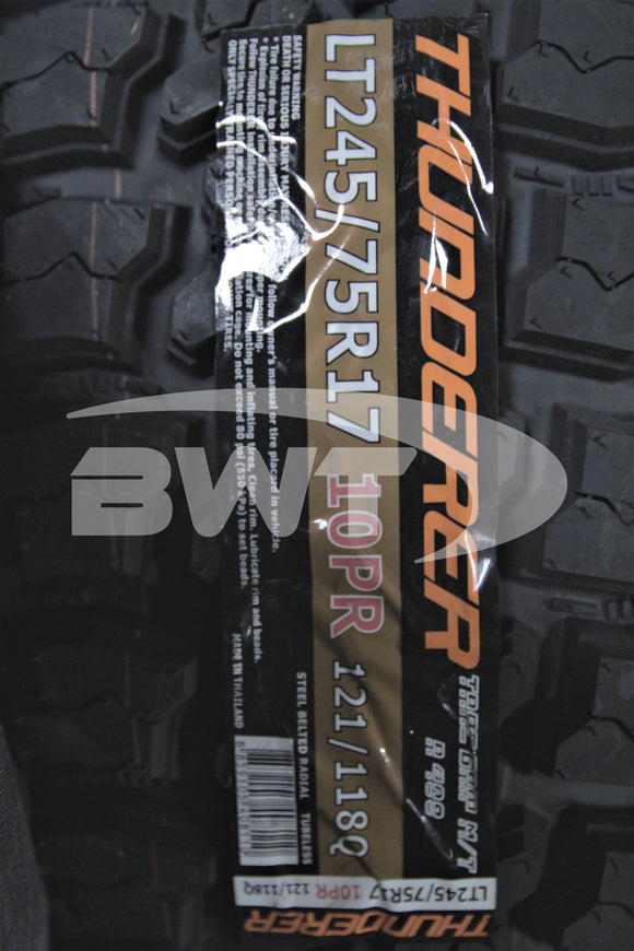 Thunderer Trac Grip M/T Tire LT245/75R17 121/118Q BSW E 2457517 245 75 17