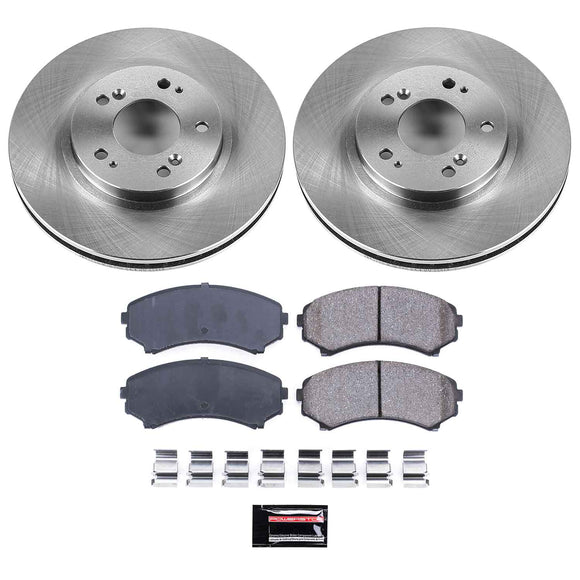 PowerStop OE Stock Replacement Low-Dust Ceramic Brake Pad and Rotor Kit