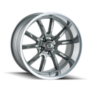 18x8 Ridler 650 Grey/Polished Lip Wheel/Rim 5x127 5-127 18-8 ET0